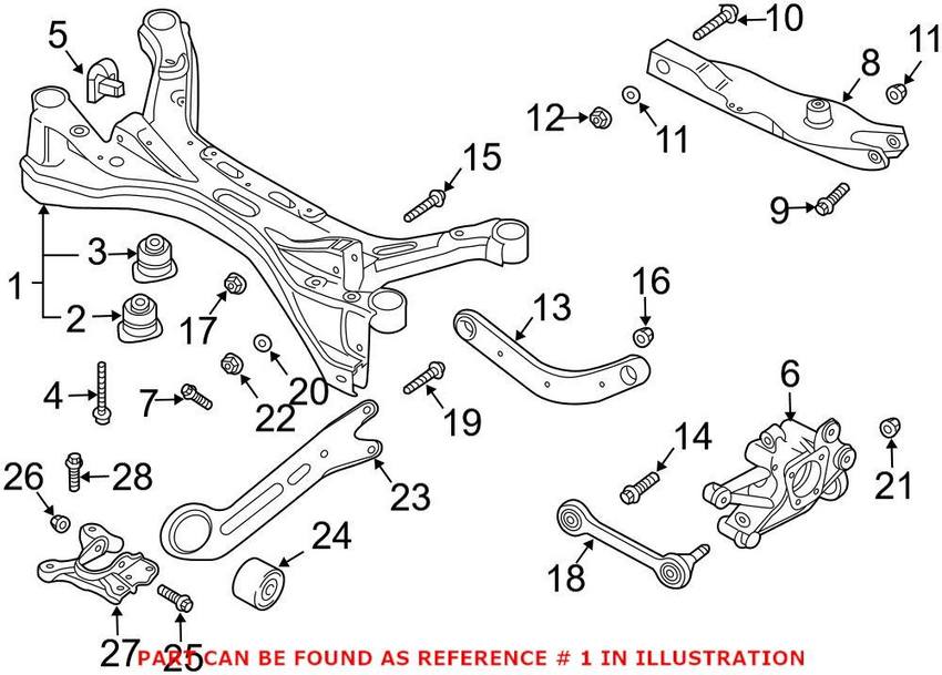 Axle Support Bracket - Rear